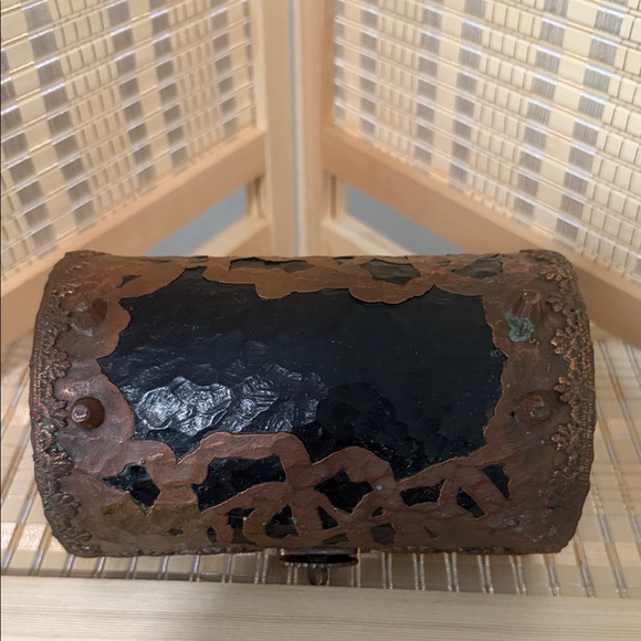 Vintage 1960s Rare Saks Fifth Ave Copper Metal Lucite Purse - Picture 3 of 5